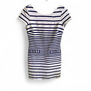 Lily‎ Pulitzer Layton Shift Dress White & Navy Striped Women’s S